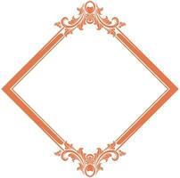 Vector square frame with ornament illustration