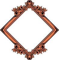 Vector square frame with ornament illustration