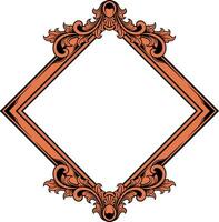 Vector square frame with ornament illustration