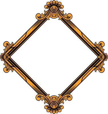 Vector square frame with ornament illustration