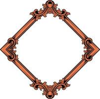 Vector square frame with ornament illustration