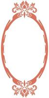 Vector mirror ornament frame