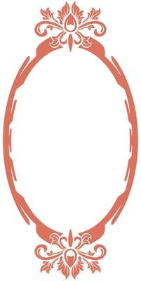 Vector mirror ornament frame