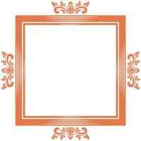 Vector square frame with ornament illustration