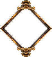 Vector square frame with ornament illustration