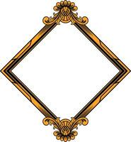 Vector square frame with ornament illustration