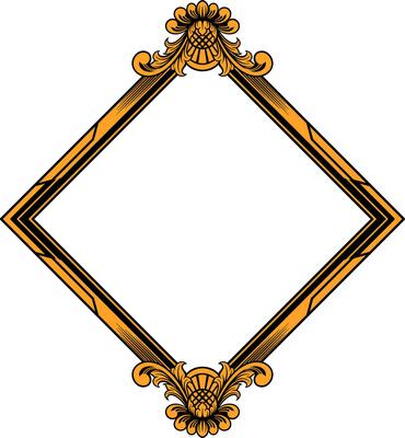 Vector square frame with ornament illustration