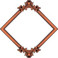 Vector square frame with ornament illustration