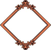 Vector square frame with ornament illustration