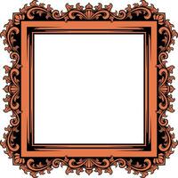 Vector square frame with ornament illustration