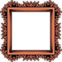 Vector square frame with ornament illustration