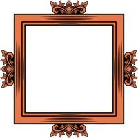 Vector square frame with ornament illustration