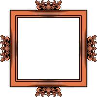 Vector square frame with ornament illustration