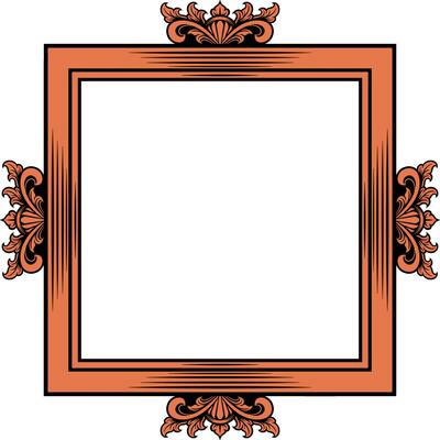 Vector square frame with ornament illustration
