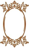 Vector mirror ornament frame