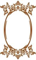 Vector mirror ornament frame