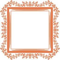 Vector square frame with ornament illustration