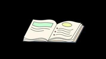 Book Animation with black screen. video