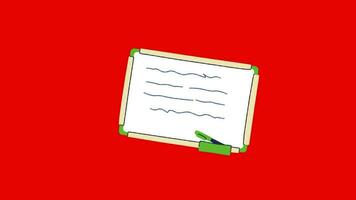 Book Animation with red screen. video