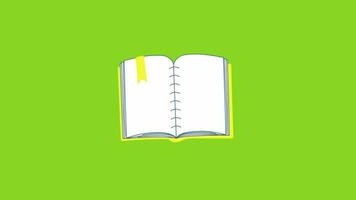 Buch Animation mit Grün Bildschirm. video