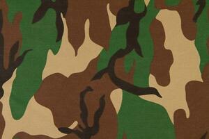 Camouflage pattern on cloth. photo
