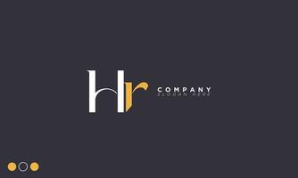 HR Alphabet letters Initials Monogram logo RH, H and R vector