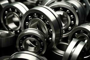 AI generated Ball bearings for industry photo