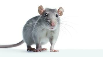 AI generated Rat on White Background. Animal, Mammal photo