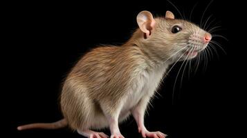 AI generated Rat on White Background. Animal, Mammal photo