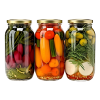 ai generado mezcla vegetales y frutas en agua tarro en transparente antecedentes - ai generado png