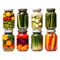 AI generated Mix Vegetables and Fruits in Water Jar on Transparent background - Ai Generated png