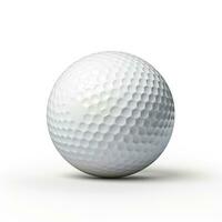 AI generated Golf Ball on White Background. Sport, Game, Hobby photo