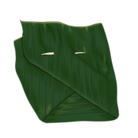 Food is packaged in banana leaves png