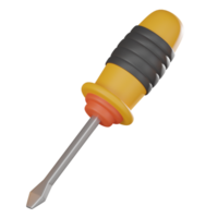 Constructive Craft, Screwdriver Icon for Construction and Repair. 3D render png