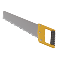 Hand Saw Icon for Construction and Woodwork. 3D render png