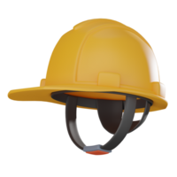veiligheid eerst, bouw helm icoon voor beveiligen werk omgevingen. 3d geven png