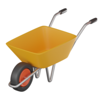 Building Foundations, Construction Wheelbarrow Icon for Industry Projects. 3D render png