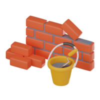 Construction Work Icon for Building and Development. 3D render png