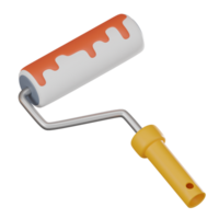 Paint Roller Icon for Home Improvement. 3D Render png