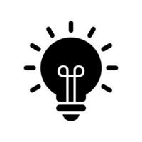 Light bulb, idea icon vector. Lightbulb, creativity symbol vector