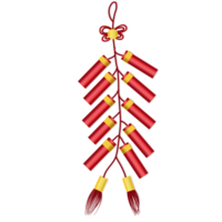 Red Chinese firecrackers are hanging png