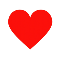 AI generated Heart, love, romance or valentine's day red png icon for apps and websites