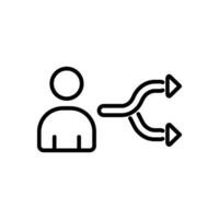 vector decision icon with line style