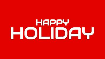 Animated happy holiday with echo text effect in red, green, and blue background video