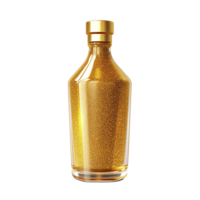 ai generiert golden Flasche png isoliert auf transparent Hintergrund