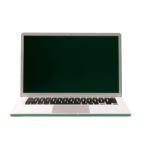 AI generated laptop blank screen png isolated on transparent background