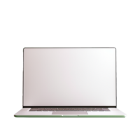 AI generated laptop blank screen png isolated on transparent background