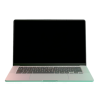 AI generated laptop blank screen png isolated on transparent background