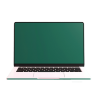 AI generated laptop blank screen png isolated on transparent background