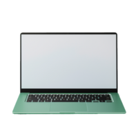 AI generated laptop blank screen png isolated on transparent background